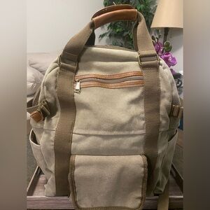 CargoIT Vintage Peirson Backpack • Top Handle and Multi Pockets •Crossbody Strap